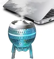 Mirpuytn Humidifiers For Bedroom - 7 Colors Personal Humidifier - USB Powered Crystal Ball Oil Diffuser, Quiet Indoor Aromatherapy Diffuser For Office, Living Room, Study Room