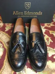 New 1stQuality Allen Edmonds Manchester Wingtip Tassel Loafers 7.5D DISCONTINUED