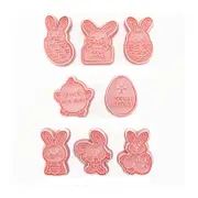 8Pcs 3D Easter Bunny Rabbit Eggs Baking Tools Cookie Cutters