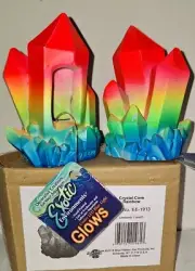 Aquarium Ornaments 2 X Blue Ribbon Exotic Environments Crystal Cave Rainbow NIB