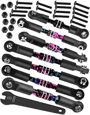 hopsupRC RC Aluminum Front&Rear Link Set Upgrades Part for 1/10 Slash 2WD VXL.Adjustable Turnbuckles Camber Links Toe Link Hops Up,Colour