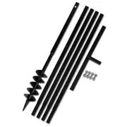 vidaXL Ground Drill with Handle 100 mm with Extension Tube 5 m Steel