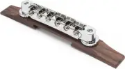 Golden Age Tune-o-matic Bridge For Archtop Guitar, Chrome Hardware on Indian...
