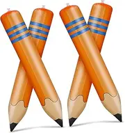 JOINPAYA 4pcs Giant Inflatable Pencil Balloons Jumbo Crayon Props for Classroom Decoration Back to School Supplies Photo Props Vibrant Colors Quick Setup
