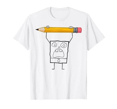 SpongeBob SquarePants DoodleBob Pencil Yell Simple T-Shirt