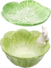 1 Set Ceramic Children Bowl and Dinner Plate Delicate Cartoon Bowl Tableware