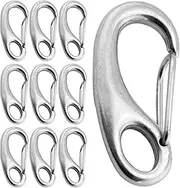 Spring Hook - Quick Links, Multifunctional Stainless Steel Egg Shape Quick Release for Water Bottles Keys Boats Hiking Camping