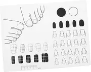 COMPUKAS Silicone Manicure Mat Large Nail Art Transfer Tool Durable Silicone Pad for Professional Practice Safe Easy to Clean for Nail Art Skills Development