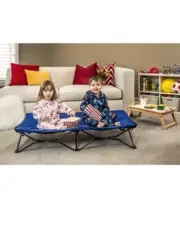 New Regalo My Cot Portable Toddler Bed Navy Blue 75 Lbs Capacity -g