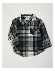 [Sprout] Flannel Overshirt in Forest