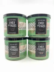 bath and body works (4 Pc) MACARON CLOUD 3 Wick Candle 14.5 Oz New!