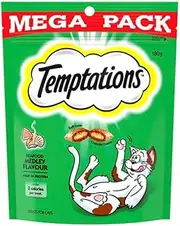 Temptations Seafood Medley Flavor Snacks Dry Cat Food, 180 g (Pack of 5)