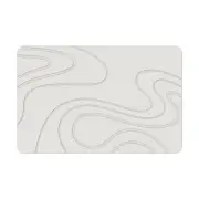 New Oriental Hard Diatomite Bath Mat (Flow) 60x39CM Quick Absorption Anti-Bacterial - Off White