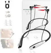 WRQIOO Tinnitus Ear Laser Therapy Ear Plug, 650 nm Tinnitus Infrared Ear Plugs, Red Light Therapy Ear Plugs, Tinnitus Device Infrared, Red Light Tinniplug Headphones Against Tinnitus for Nose and Ears