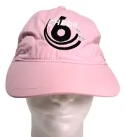 NWT Womens Check 6 Hat Adult Pink Strap Back Casual Cap Aviator Pilot Consulting