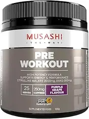Musashi Lemon Lime Flavour Pre-Workout 225 g