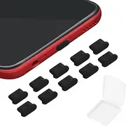 10 Pieces USB C Dust Plugs, Type-C USB Dust Plug Charging Port Silicone Protector Cover, Anti-Dust Charging Port Compatible with Samsung S10, Note, Pixel, One Plus