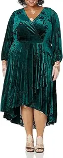 [Calvin Klein] Women's Plus Size Solid Sheath with Chiffon Bell Sleeves Dress