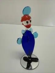 Vintage Murano Style Smiling Clown Art Glass Beautiful Colors! #6