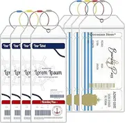[CYZBL] Pack of 8 Cruise Luggage Tags, Suitcase Tags, Waterproof PVC, 2 Sizes, Waterproof Suitcase Suitcase Tags, Transparent Suitcase Tags for Cruises, Cruise Address Tags for Suitcases Travel