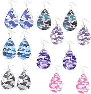 LIFKOME Vintage Snake Print Earrings 7 Pair Set Retro Style Creative Birthday Present