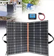 200w Foldable Solar Panel,Portable Solar Panel,Monocrystalline Silicon Flexible Solar Charger 5v/12v/24v,for Solar Generator,Portable Power Station,Laptops,Outdoor,Camping,Rv,10A