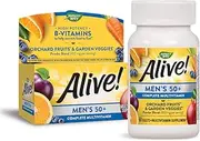 Nature's Way Alive!® Men's 50+ Energy Multivitamin Tablets, Fruit and Veggie Blend (100mg per serving), 50 Tablets