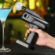 Cocktail Smoke Bubble Gun, Handheld Cocktail Smoker, Portable Smoke Infuser Kitchen Smoker for Drink Meat Cheese Indoor Infuser Foodie Accessories