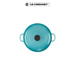 【Le Creuset】琺瑯鑄鐵鍋圓鍋 18cm(加勒比海藍)