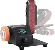Grinder, Woodworking Belt Sander, Bench Grinder with 10 Sanding Belts, Table High-Speed Sander for Metal, Woodworking
