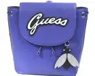 GUESS Varsity pop pinup Flap Backpack Hobo Handbag Blue Bee Charm NWT $98