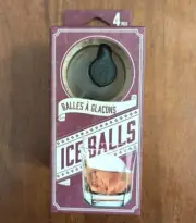 Prep Tools Cocktail Mixology Set Bartender 4 Ice Balls Molds NEW Sphere Ice