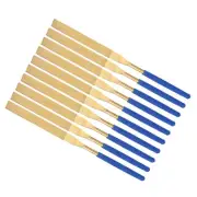 10pcs Diamond Coated Needle File 5x180mm Titanium Flat File for Glass Stone