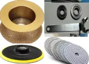 V20 Full Bullnose Router Bit 5" Diamond Polishing Pad 12+1 granite glass marble