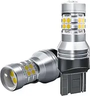 HAN-Store 2pcs LED Reverse Light Blub Backup Lamp W21W 7440 T20 Canbus Fit for Ford Kuga 3 Ranger Explorer 2013 2014 2015 2016 2017 2018 2019 (Emitting Color : W21W 7440 T20)