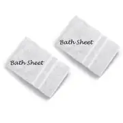 2 new WHITE Charter Club Elite 100% Hygro Cotton 33x64 inch BATH SHEETs