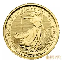 在飛比找蝦皮商城優惠-【TRUNEY貴金屬】2022英國不列顛女神金幣1/4盎司/