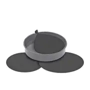 D.Line Non Stick Reusable Cake Pan Liner Set of 3 Black
