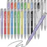 24 Pcs Inspirational Pens Bulk Coated Metal Personalized Motivational Ballpoint Pens with Quote for Back to School Gift Women Desk Encouraging Supplies, 12 Style