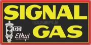SIGNAL GASOLINE GAS STATION PUMPS VINTAGE OLD SIGN REMAKE ALUMINUM SIZE OPTIONS