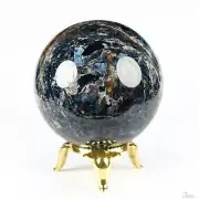 2.0" Blue Tiger's Eye Hand Carved Crystal Ball/Sphere, Crystal Healing