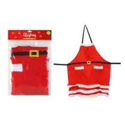 Colours Of Christmas Mrs Claus Apron 70x84cm Outfit Women's/Ladies Costume Red