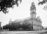 Bendigo Victoria 1895 - The Bendigo Town Hall. The clock is not ye- Old Photo