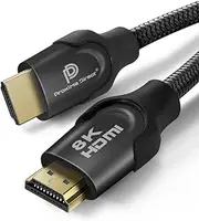 8K HDMI Cable HDMI 2.1 Cord 8K 60Hz Ultra HD,High Speed 48Gbps support,Dynamic HDR,Dolby Vision,2M/6.6 FT Nylon Braided Compatible with Xbox One, Switch, Samsung TV, Roku, Projector,PS5