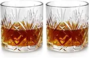 Whiskey Glass Gifts for Men, Set of 2 Old Fashioned Glasses with Gift Box, 10 oz Rocks Glasses for Whiskey, Bourbon, Scotch and Liquor Drinks