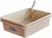 3 PIECE SIEVE LITTER TRAY BEIGE (WITH SCOOP)