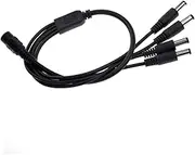 MERRYHAPY 40cm Dc Power Splitter Cable 2.1mm Female to 4 Male Plugs CCTV Power Adapter Cable for Cameras