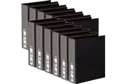 Marbig Clear View Insert Ring Binder 2D 50mm A4 Black 12 Pack Bulk