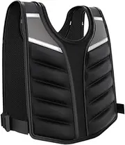 Perfeclan Weighted Vest with Reflective Stripe Home Gym Boxing Running Exercise Jogging Boxing Waistcoat for Adults Weight Loading Vest