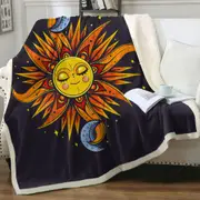 Sun and Moon Throw Blanket